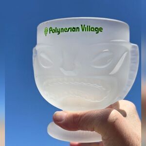 Disney World Polynesian Village Carved Tiki Barware Mug – Full Size Heavy - VTG